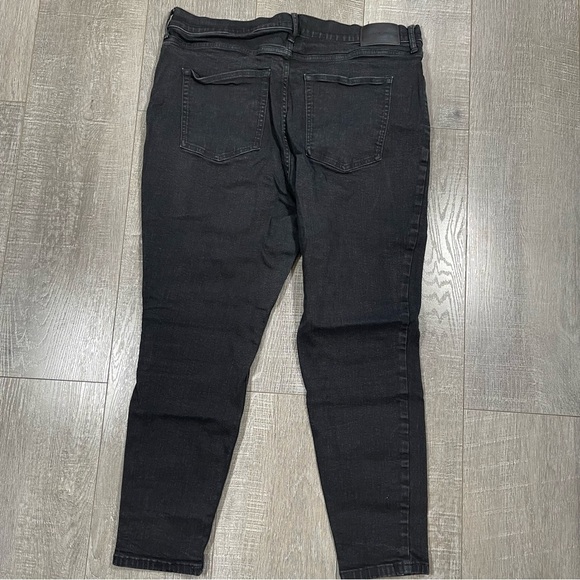 EVERLANE High Rise Skinny Ankle Jeans Plus Size 35 Wash black - Picture 2 of 14